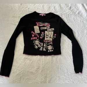 Dolls Kill X Bratz Pretty in Punk long sleeve crop top